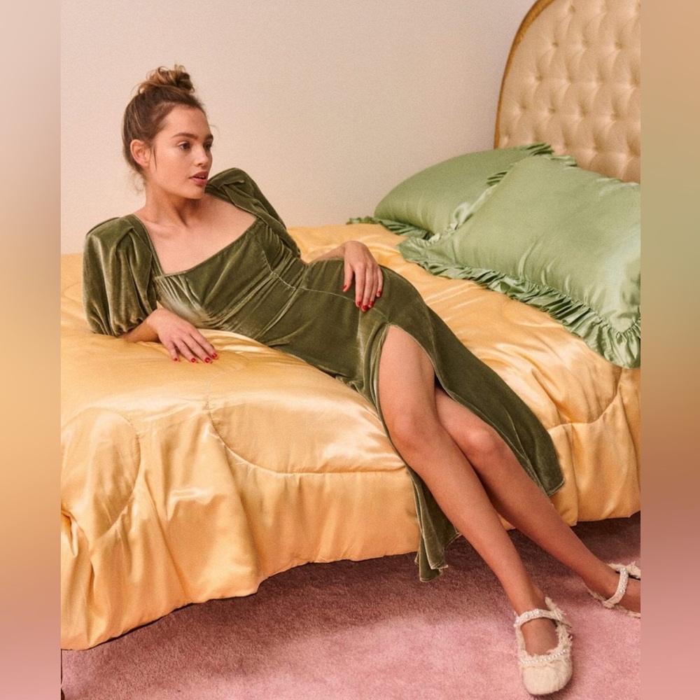 Reformation Jocelyn Dress in Artichoke
